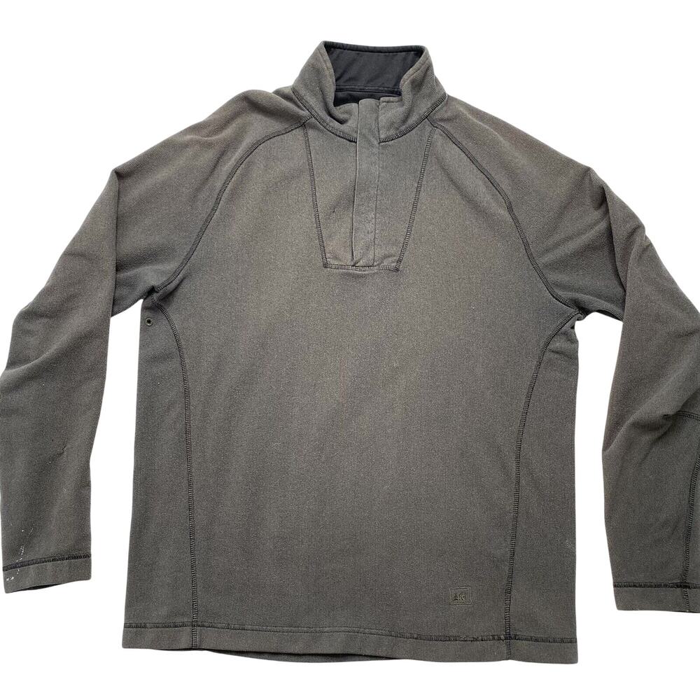 REI 1/4 Zip Pullover Sweatshirt in Warm Gray Size Medium Mens Polyester *READ*